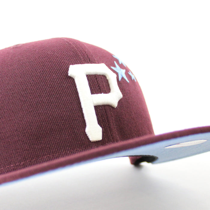 Pittsburgh Pirates 2006 All-Star Game 59Fifty New Era Fitted Hat (GITD Maroon Sky Blue Under Brim)