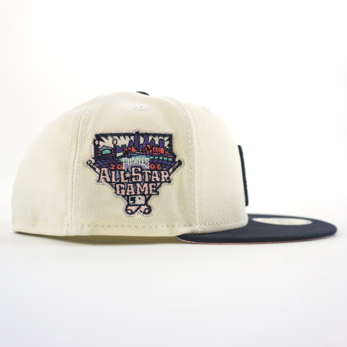 Pittsburgh Pirates 2006 All-Star Game 59Fifty New Era Fitted Hats (Chrome White Navy Pink Under Brim)