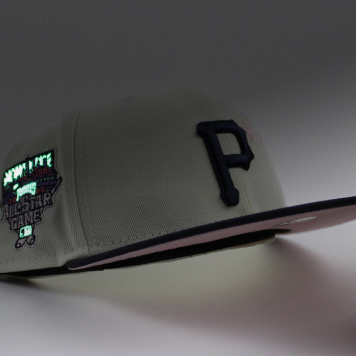 Pittsburgh Pirates 2006 All-Star Game 59Fifty New Era Fitted Hats (Chrome White Navy Pink Under Brim)