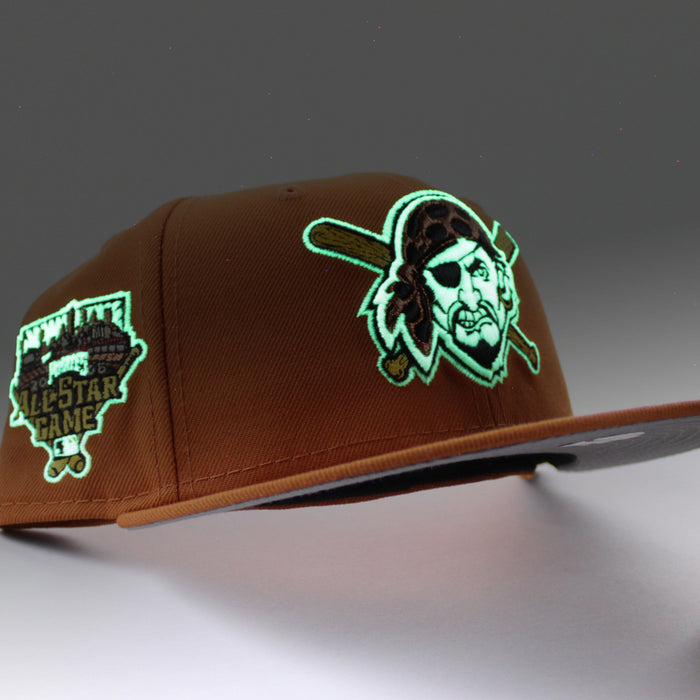 Pittsburgh Pirates 2006 All Star Game New Era 59Fifty Fitted Hat (GITD Orange Gray Under Brim)