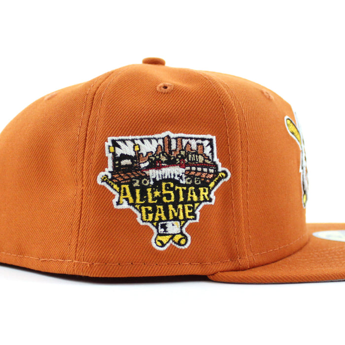 Pittsburgh Pirates 2006 All Star Game New Era 59Fifty Fitted Hat (GITD Orange Gray Under Brim)