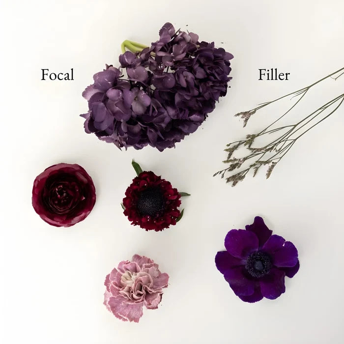 Plum Noir Bouquet Bar Flower Kit Stem - Image
