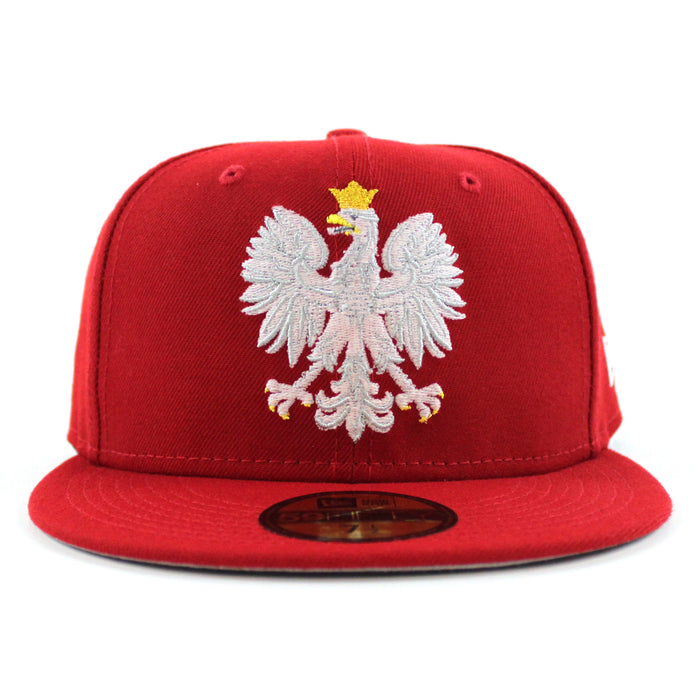 Polish Eagle New Era 59FIFTY Fitted Hat (Red Gray Under Brim)