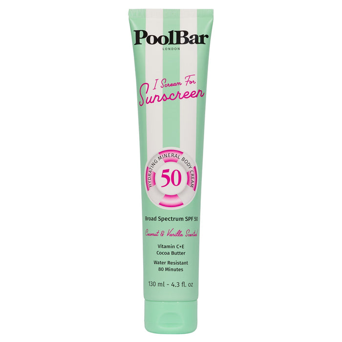 PoolBar London I Scream For Sunscreen Body Mineral Broad Spectrum SPF 50 - Destination PSP