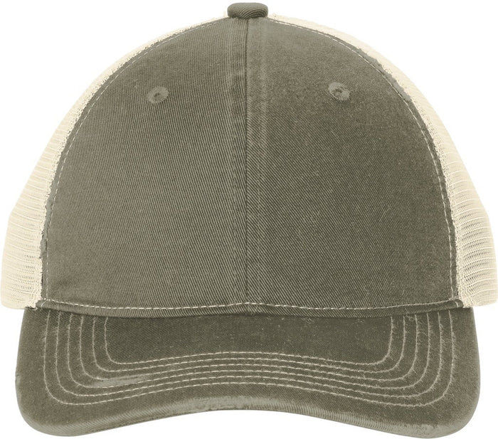 Port Authority Distressed Mesh Back Cap-New-Port Authority-Light Olive/Stone-OSFA-Thread Logic