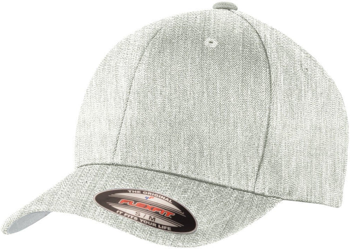 no-logo Port Authority Flexfit Wool Blend Cap-Regular-Port Authority-Light Heather Grey-S/M-Thread Logic