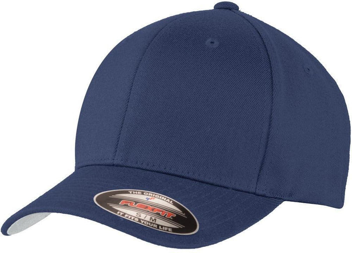 no-logo Port Authority Flexfit Wool Blend Cap-Regular-Port Authority-Navy-S/M-Thread Logic