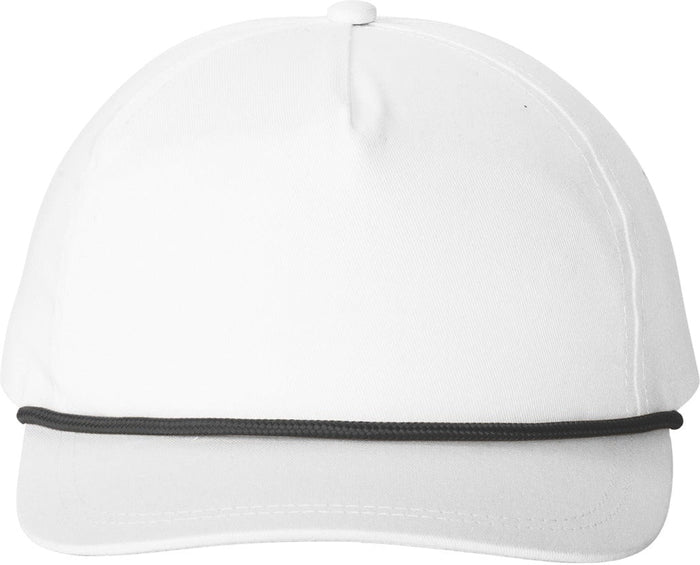 Port Authority Snapback Five-Panel Rope Cap-New-Port Authority-White/Black-OSFA-Thread Logic
