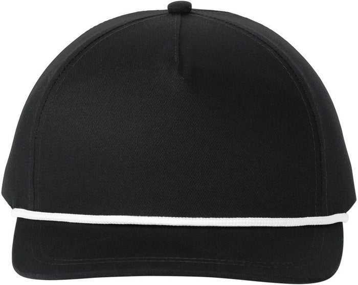 Port Authority Snapback Five-Panel Rope Cap-New-Port Authority-Black/White-OSFA-Thread Logic