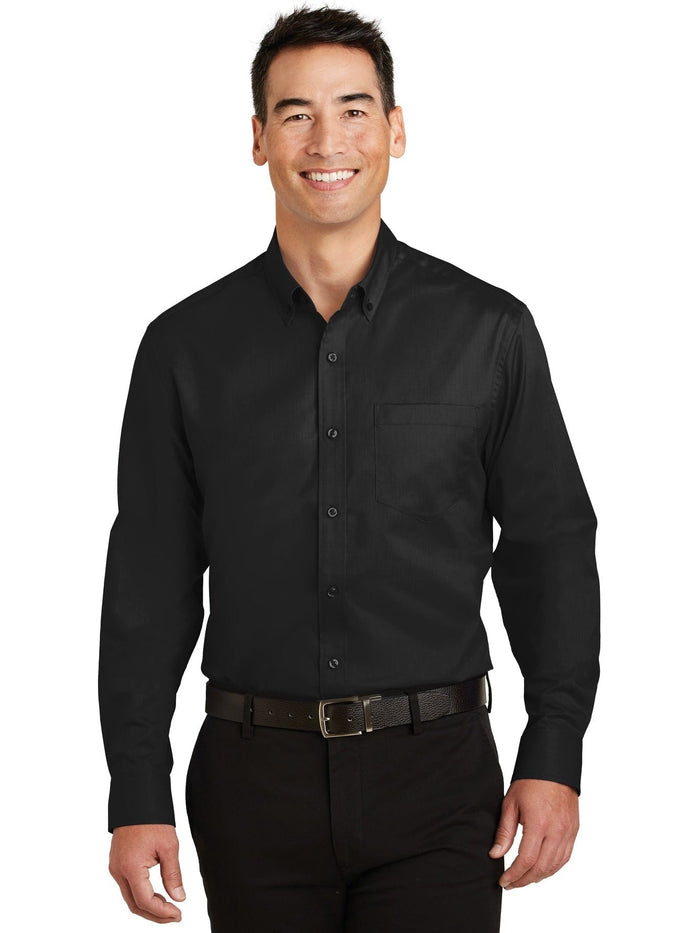 no-logo Port Authority Tall Superpro Twill Shirt-Regular-Port Authority-Thread Logic