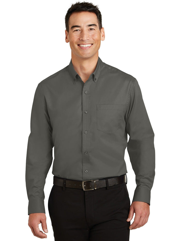 no-logo Port Authority Tall Superpro Twill Shirt-Regular-Port Authority-Thread Logic