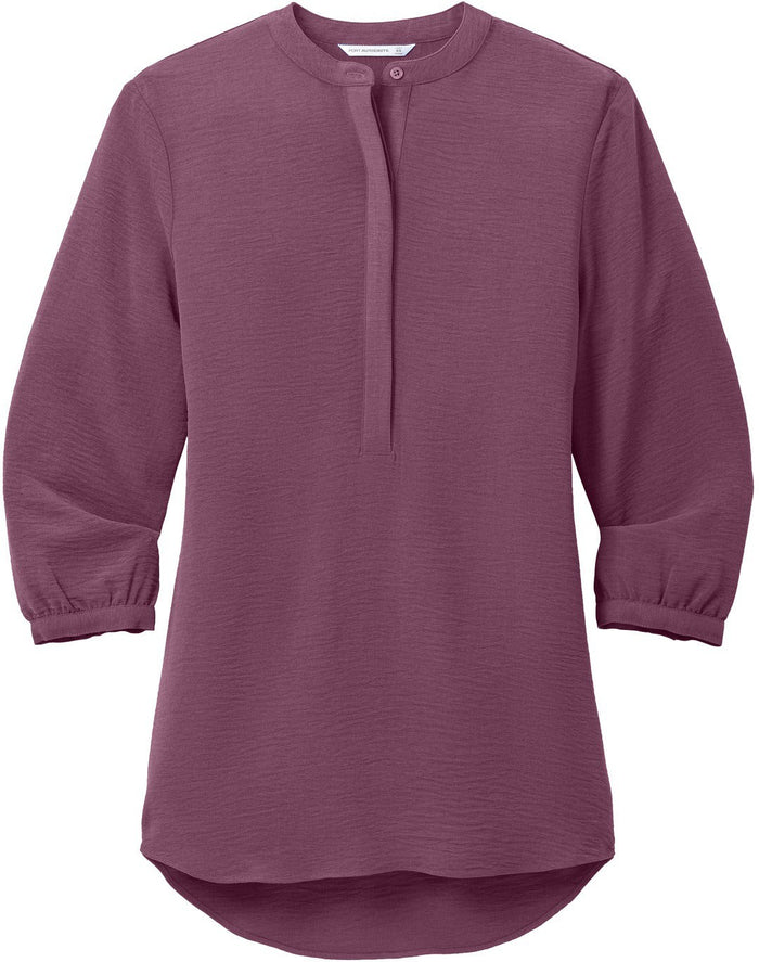 Port Authority Women's 3/4-Sleeve Textured Crepe Tunic