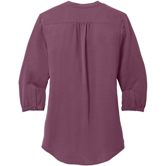 no-logo Port Authority Ladies 3/4-Sleeve Textured Crepe Tunic-Port Authority-Thread Logic