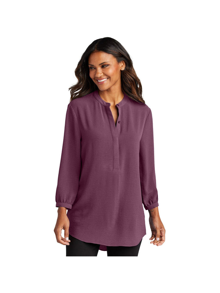 no-logo Port Authority Ladies 3/4-Sleeve Textured Crepe Tunic-Port Authority-Thread Logic