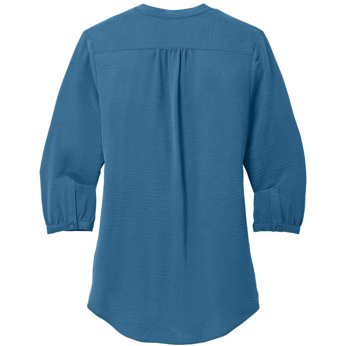 no-logo Port Authority Ladies 3/4-Sleeve Textured Crepe Tunic-Port Authority-Thread Logic