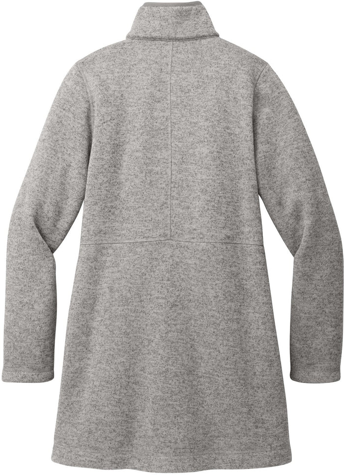 no-logo Port Authority Ladies Arc Sweater Fleece Long Jacket-Port Authority-Thread Logic