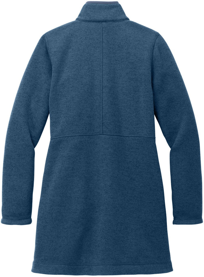 no-logo Port Authority Ladies Arc Sweater Fleece Long Jacket-Port Authority-Thread Logic