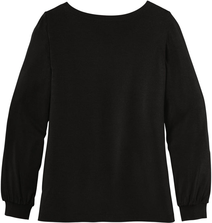 no-logo Port Authority Ladies Luxe Knit Jewel Neck Top-Regular-Port Authority-Thread Logic