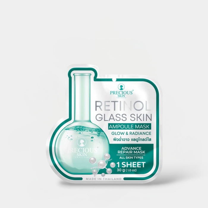 Precious Skin Retinol Glass Skin Ampoule Mask (1 Sheet) قناع أمبولات ريتينول للبشرة الثمينة للبشرة الزجاجية - Princess Cosmetics Qatar