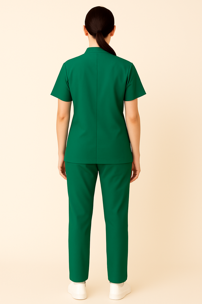 PRESTIGE 4 POCKET MANDARIN (GREEN) WOMEN SCRUB