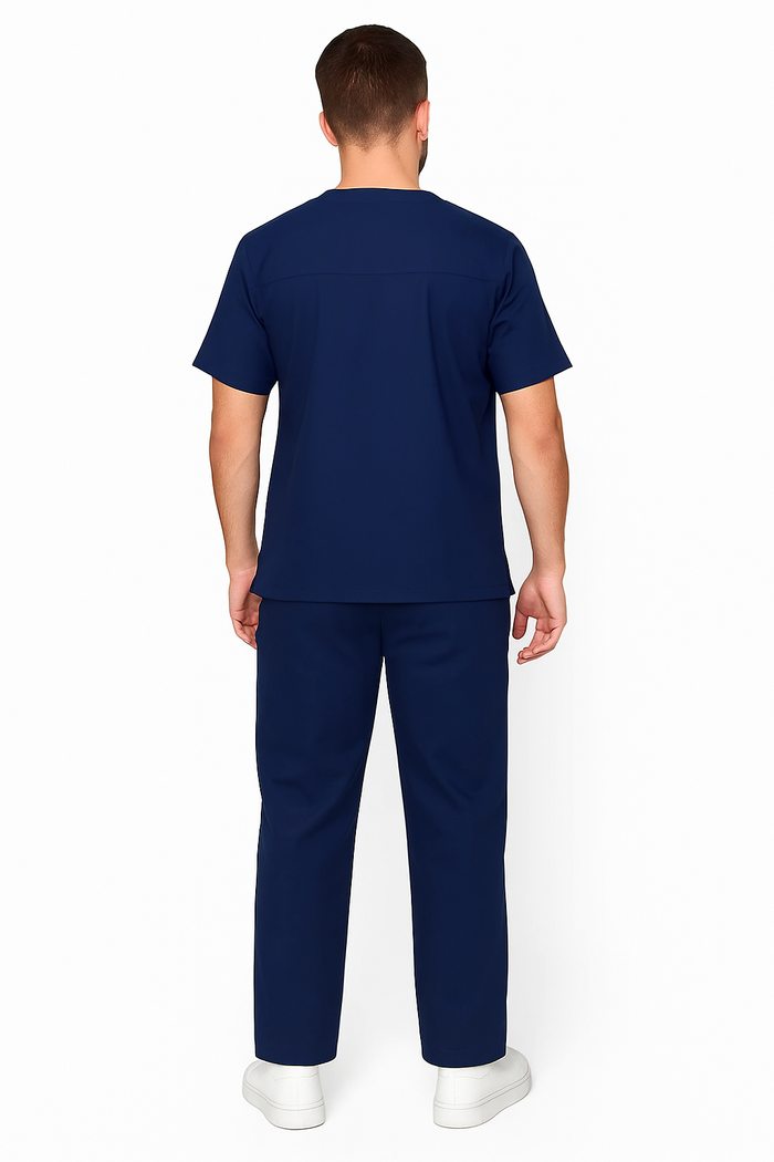 PRESTIGE 4 POCKET V NECK (NAVY BLUE) MEN SCRUB