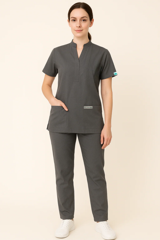 PRESTIGE MANDARIN (GREY) SCRUB