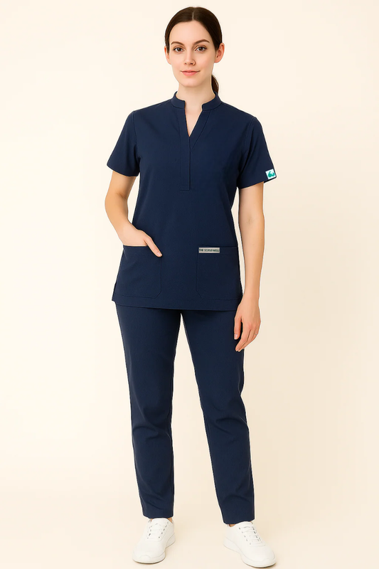 PRESTIGE MANDARIN (NAVY) SCRUB
