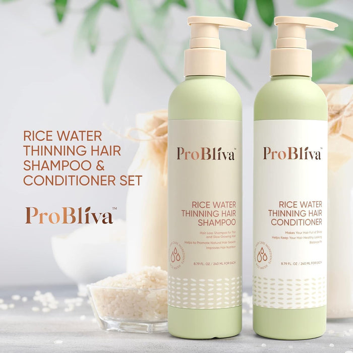 ProBliva Rice Water Shampoo & Conditioner Set (240ml x 2)