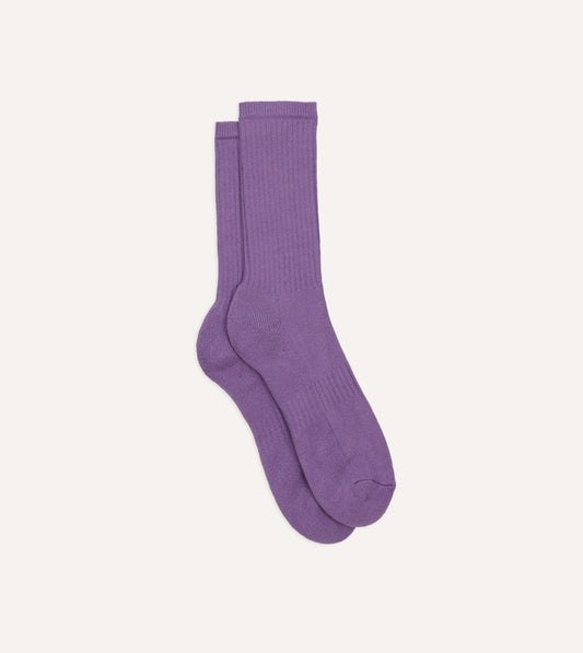 Purple Cotton Sports Socks
