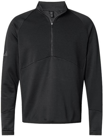 no-logo Adidas Quarter-Zip Pullover-Adidas-Black-S-Thread Logic