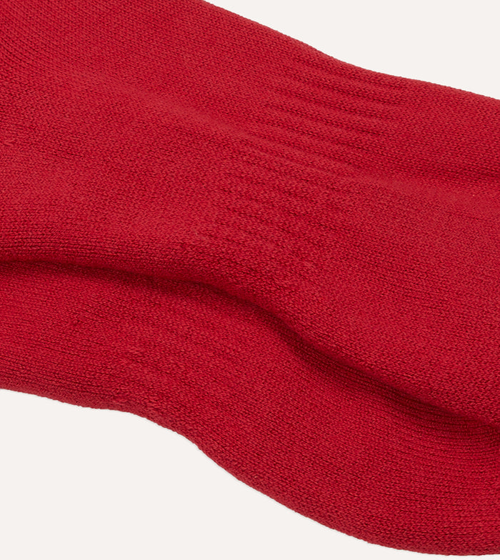 Red Cotton Sports Socks