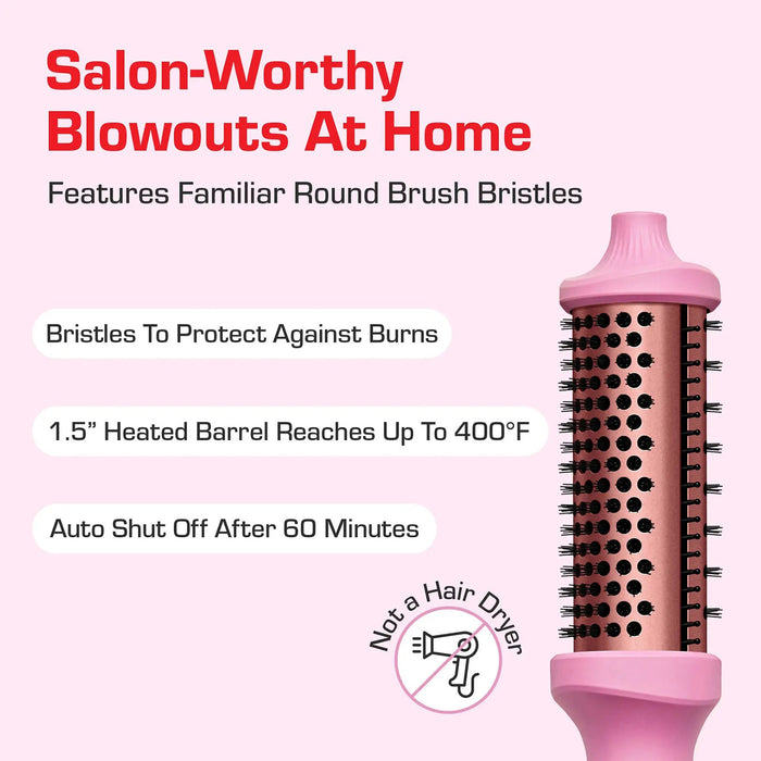 Red Electric Heated Roll Brush