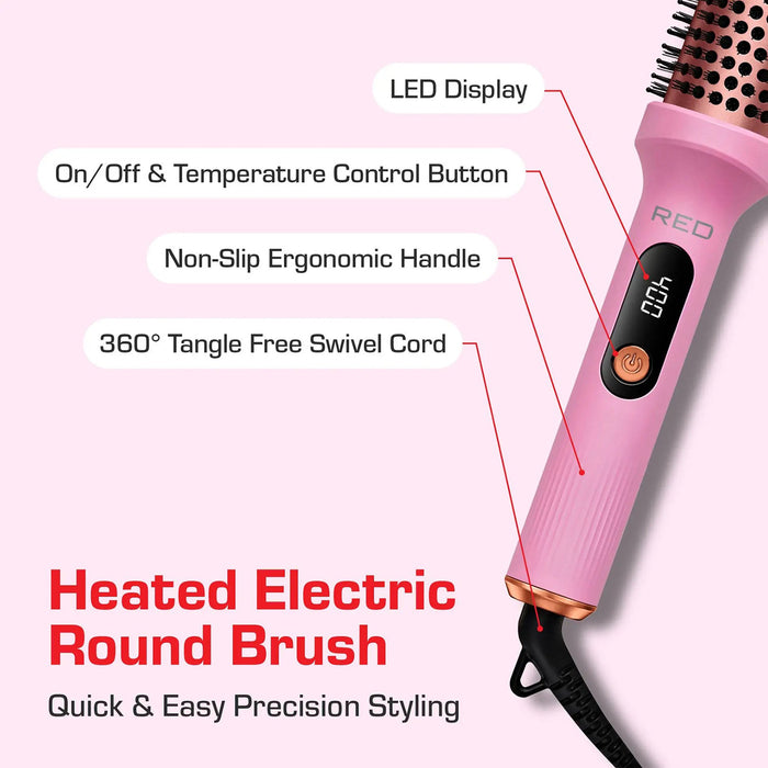 Red Electric Heated Roll Brush