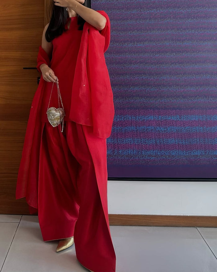 Red Farshi Shalwar