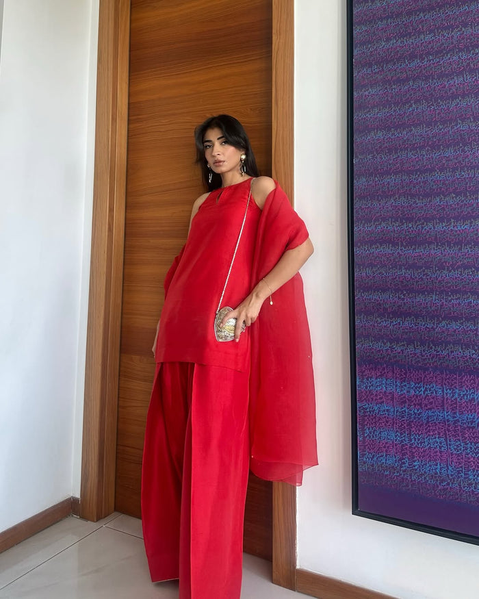 Red Farshi Shalwar