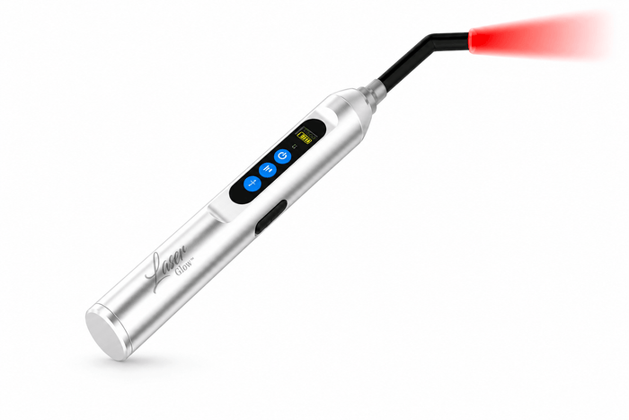 Cold sore red light therapy device with handheld applicator