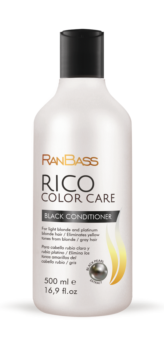 Rico Color Care Black Conditioner / Mascarilla Negra  500ML - Line was developed for light blonde hair, platinum or grey hairs.