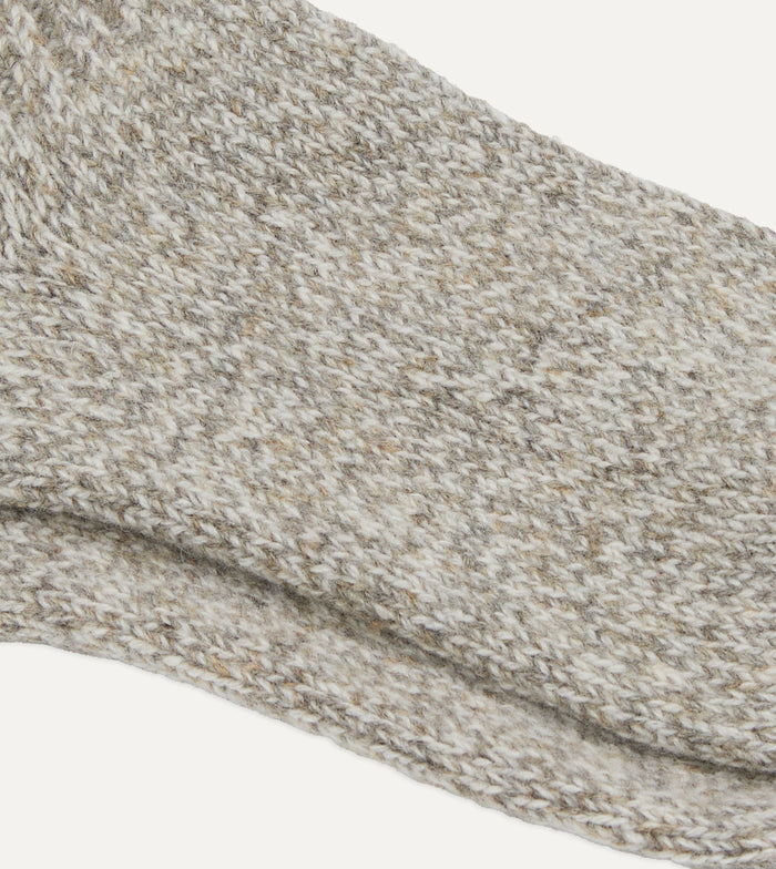 RoToTo Grey and Red Merino Wool Ragg Socks