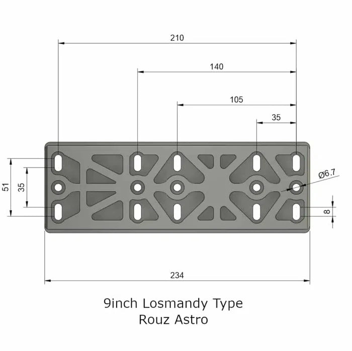 Rouz Astro Lightweight Losmandy-Style Carbon Dovetail Rouz Astro