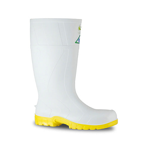 Safemate White/Yellow Gumboots