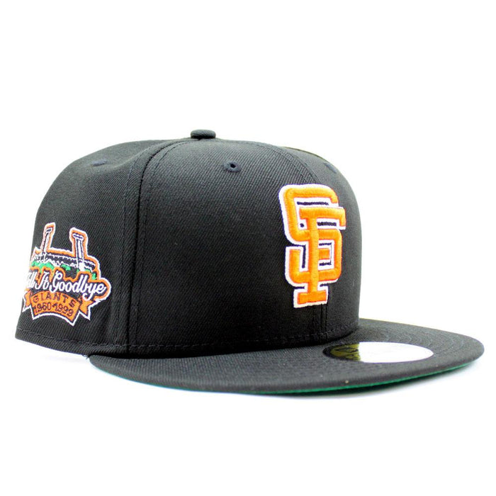 San Francisco Giants 1960 99 TELL IT GOODBYE New Era 59Fifty Fitted Hat (Black Green Under Brim)