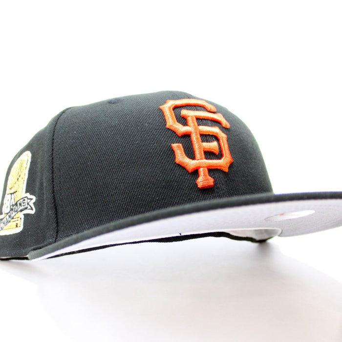 San Francisco Giants 8X Championships New Era 59Fifty Fitted Hat (Glow in The Dark Black Gray Under Brim)