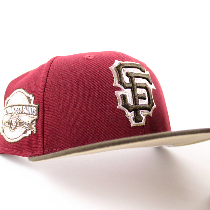 San Francisco Giants Inaugural Season New Era 59Fifty Fitted Hat (Cardinal Brown Camel Under Brim)