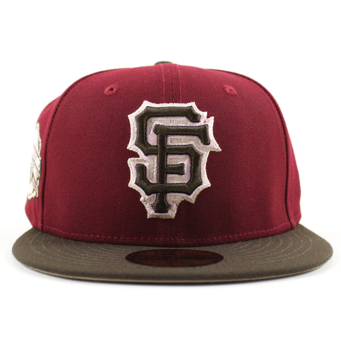 San Francisco Giants Inaugural Season New Era 59Fifty Fitted Hat (Cardinal Brown Camel Under Brim)