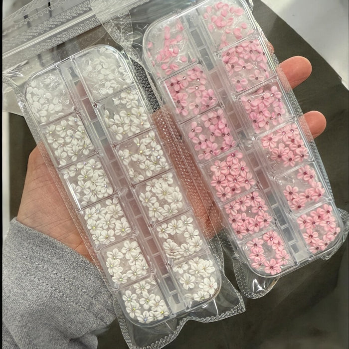 Set 180pcs Handmade 3D Acrylic Nail Flowers