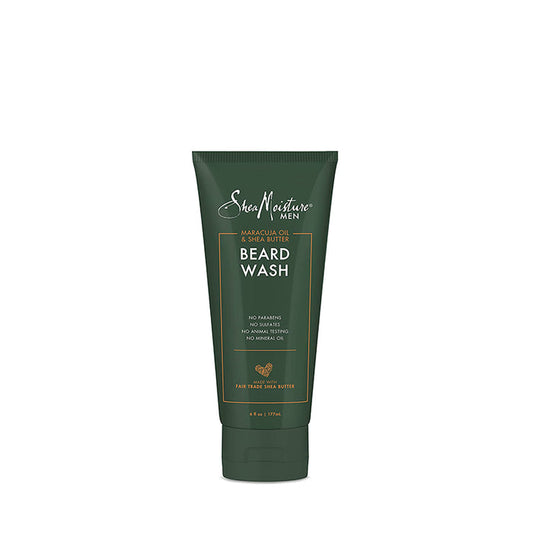 SheaMoisture Men maracuja oil and shea butter beard wash for men in green 6 oz squeeze tube