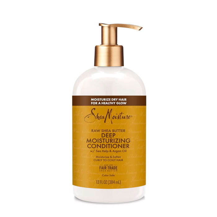 Shea Moisture raw shea butter conditioner deep moisturizing 13 fl oz pump bottle for dry curly hair