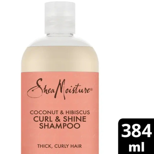 SheaMoisture Coconut & Hibiscus Curl & Shine Shampoo sulphate free shampoo for thick, curly hair 384 ml