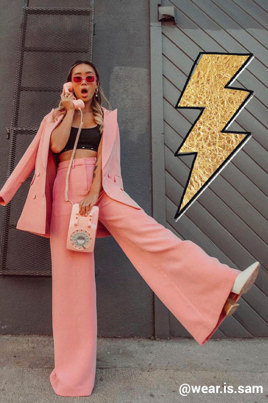 gold lightening bolt doodle on photo