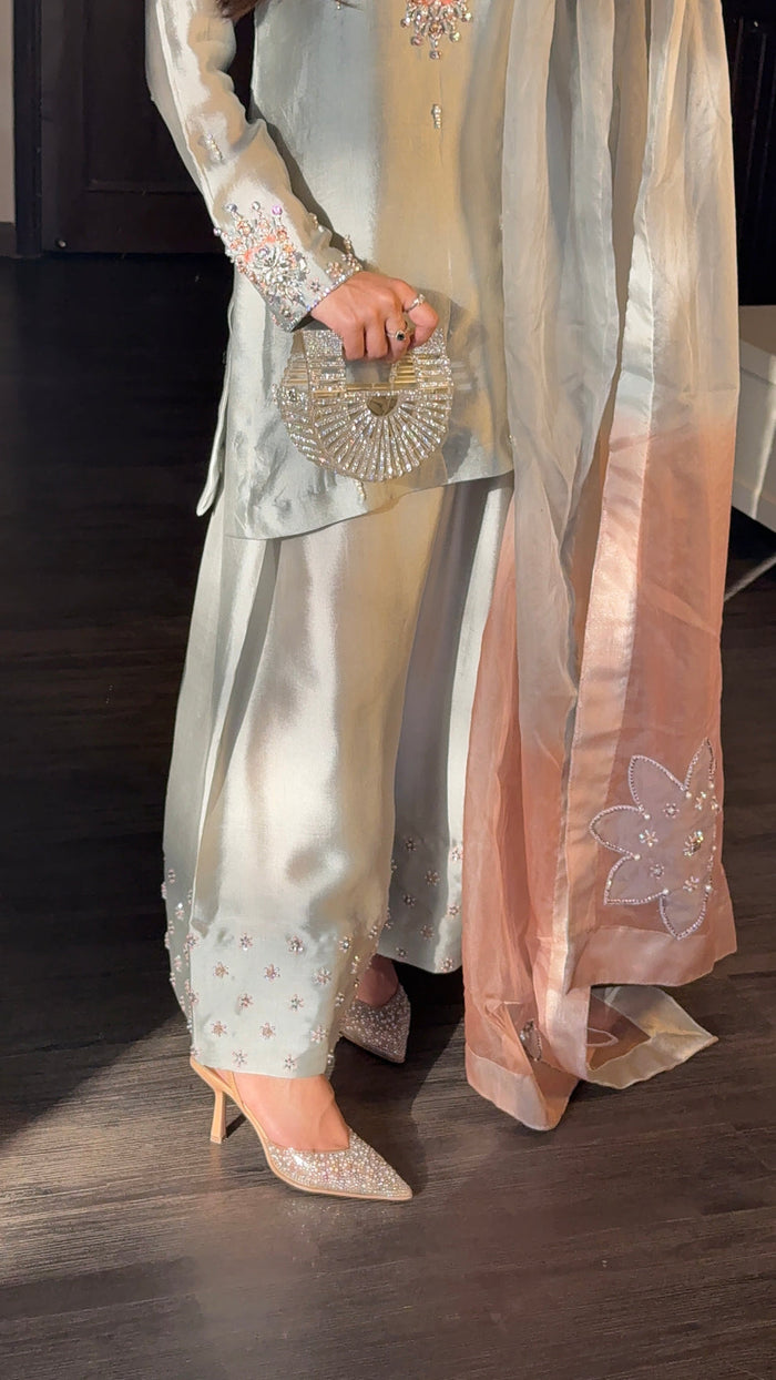 Silk Hand Work Farshi Shalwar